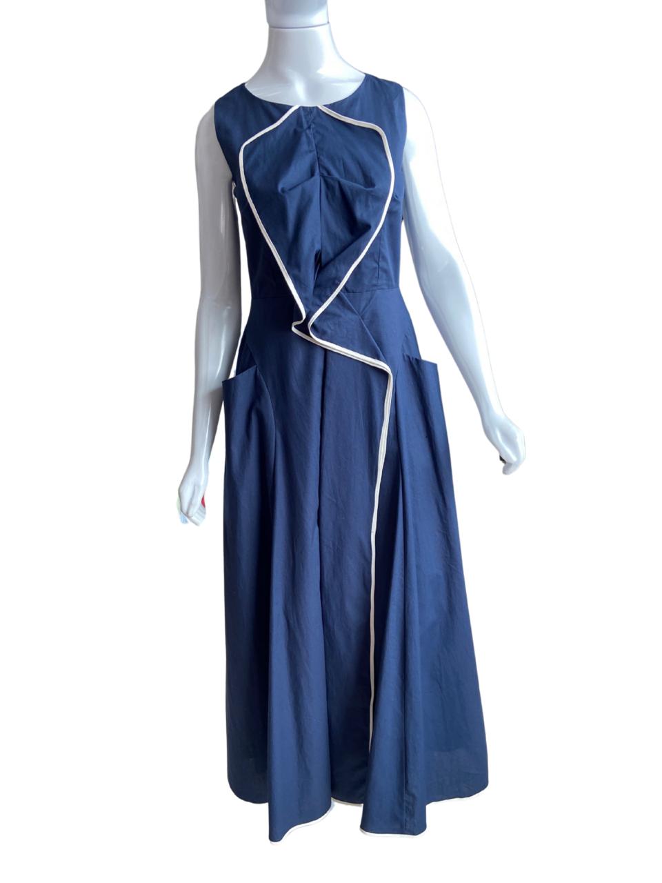 Vestido azul marinho B.BUCLÉ, Tam P